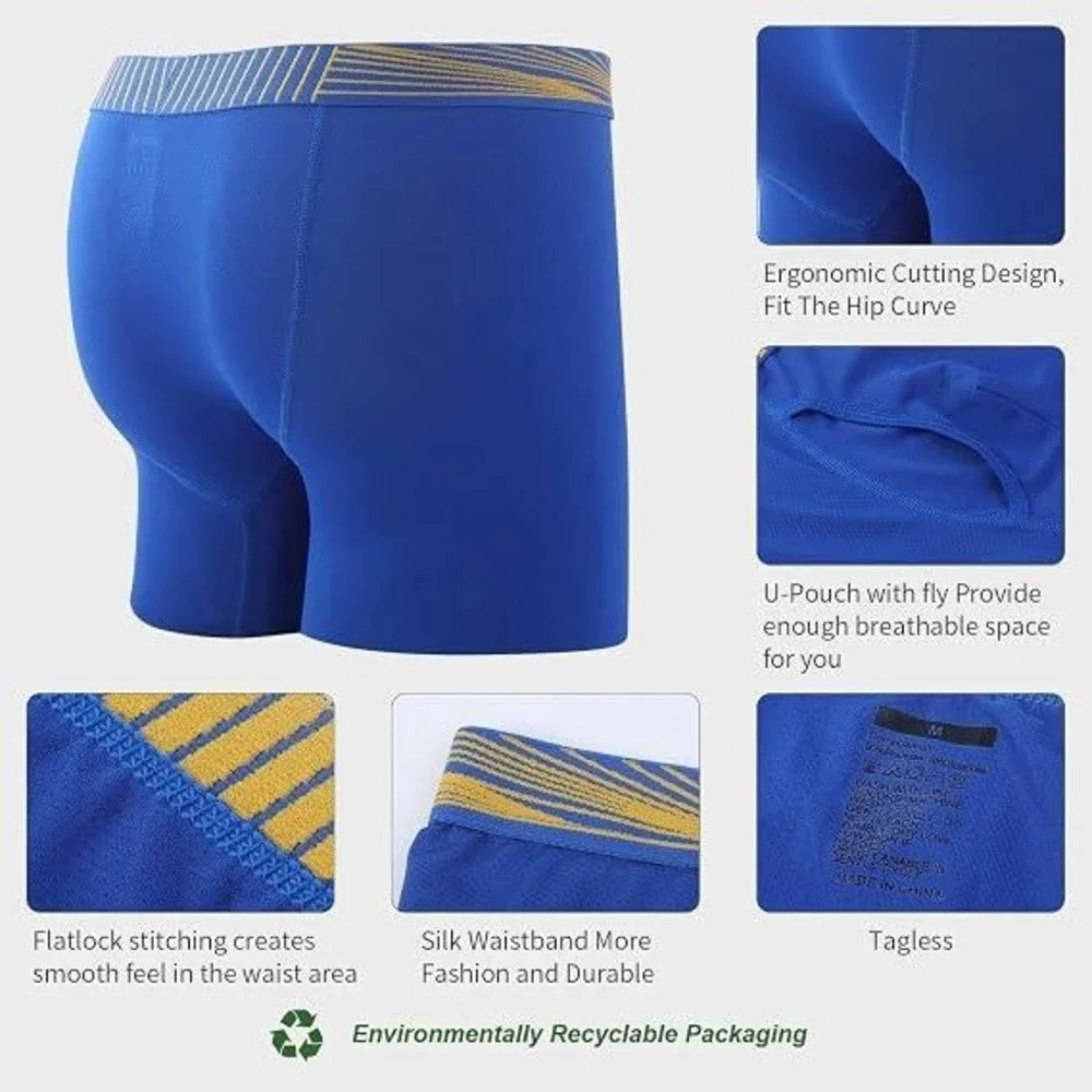 Set of 10 MSRP $40 Men's XL Boxer Briefs Mesh Sport Underwear Quick Dry 6